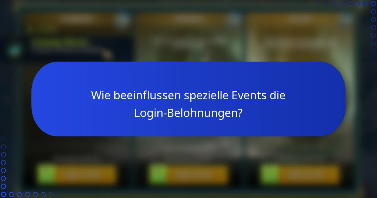 Wie beeinflussen spezielle Events die Login-Belohnungen?