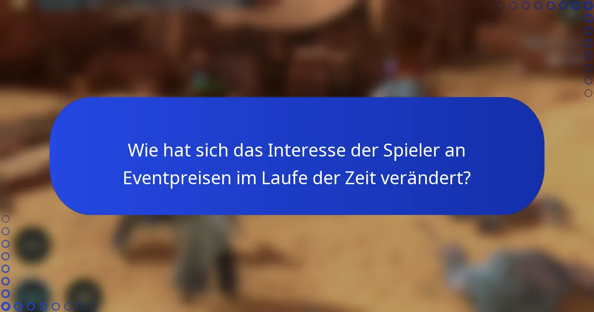 Wie hat sich das Interesse der Spieler an Eventpreisen im Laufe der Zeit verändert?