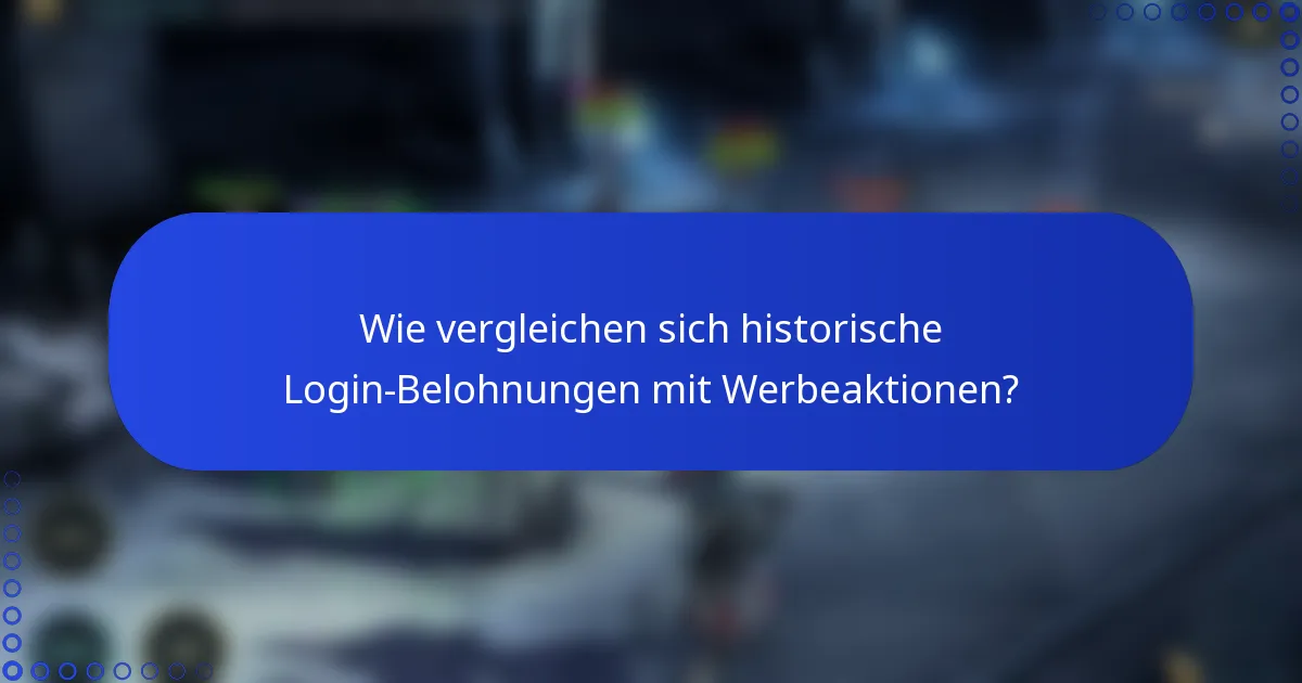 Wie vergleichen sich historische Login-Belohnungen mit Werbeaktionen?